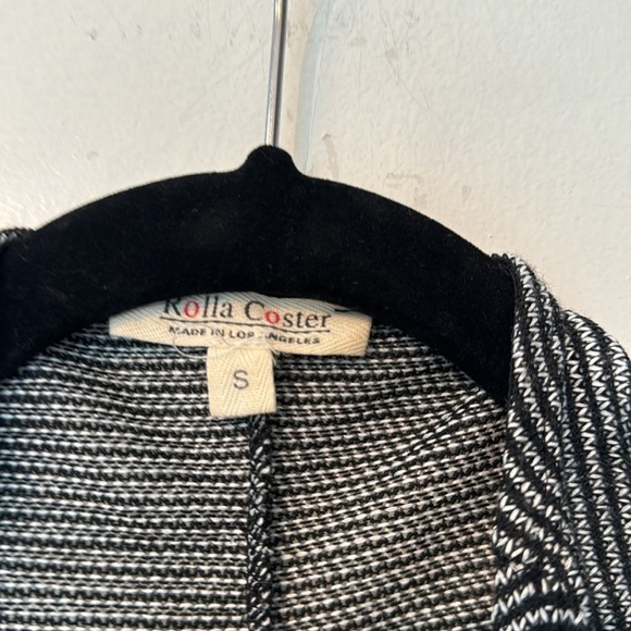 Women’s Rolla Coaster Gray Shrug Open Front Sweater Loose Knit 3/4 Sleeve Small - Picture 3 of 4